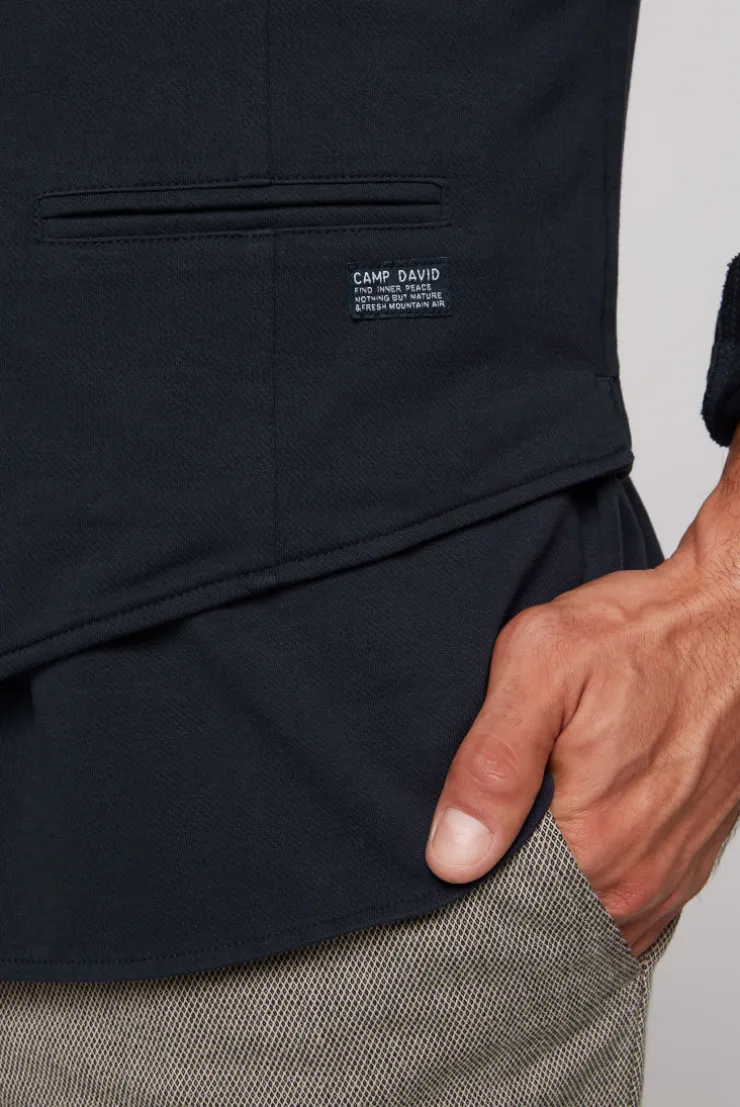 CAMP DAVID & SOCCX Anzugweste aus diagonalem Jersey blue navy bluenavy Fashion
