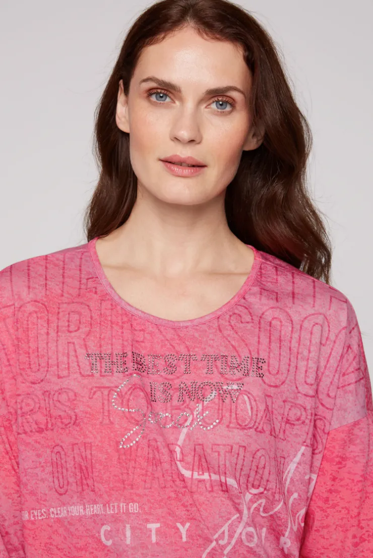CAMP DAVID & SOCCX Ausbrenner-Shirt mit Artwork pinky red pinkyred Fashion
