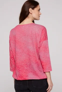 CAMP DAVID & SOCCX Ausbrenner-Shirt mit Artwork pinky red pinkyred Fashion