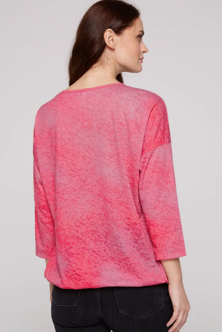 CAMP DAVID & SOCCX Ausbrenner-Shirt mit Artwork pinky red pinkyred Fashion