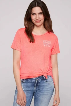 CAMP DAVID & SOCCX Ausbrenner-T-Shirt mit Rücken-Print neon pink neonpink Best Sale