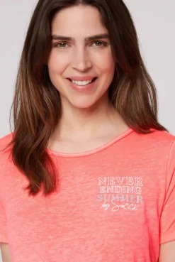 CAMP DAVID & SOCCX Ausbrenner-T-Shirt mit Rücken-Print neon pink neonpink Best Sale