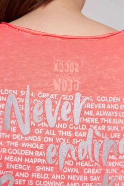 CAMP DAVID & SOCCX Ausbrenner-T-Shirt mit Rücken-Print neon pink neonpink Best Sale