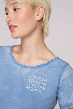 CAMP DAVID & SOCCX Ausbrenner-T-Shirt mit Rücken-Print airy blue airyblue Shop