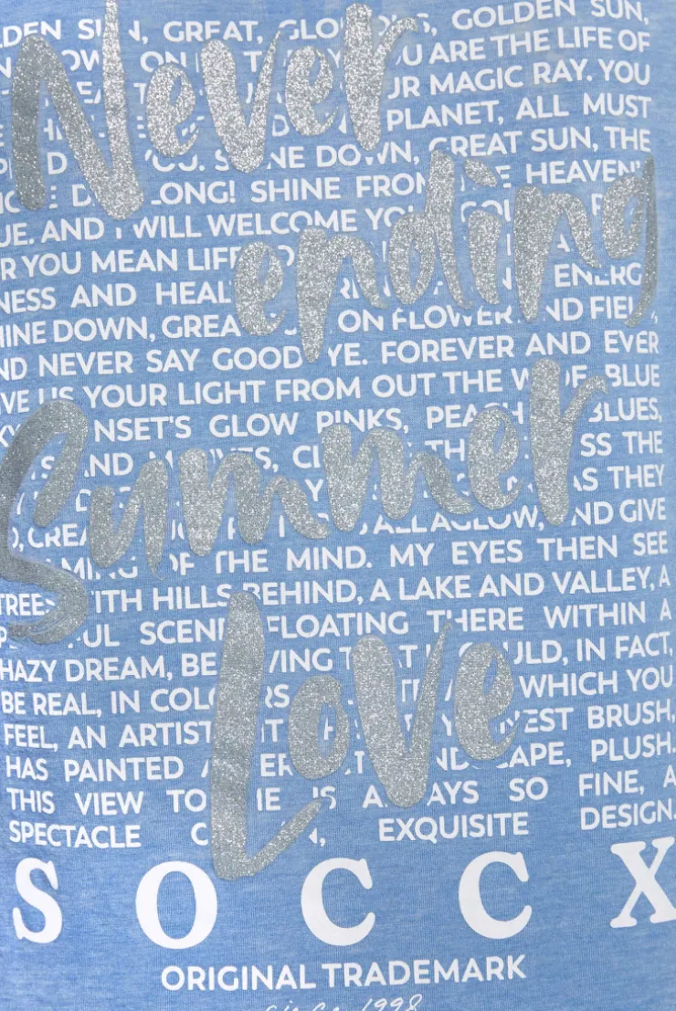 CAMP DAVID & SOCCX Ausbrenner-T-Shirt mit Rücken-Print airy blue airyblue Shop