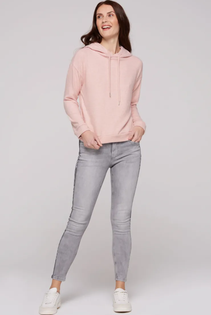 CAMP DAVID & SOCCX Basic Hoodie aus Flauschstrick rose blush roseblush Best Sale