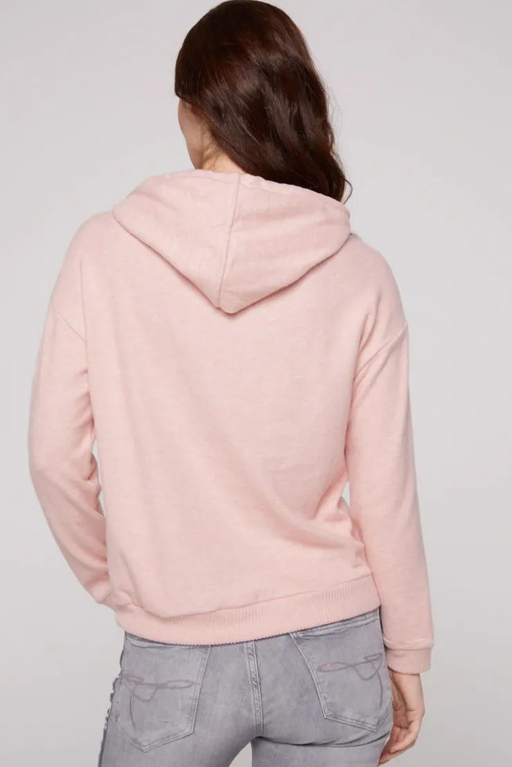 CAMP DAVID & SOCCX Basic Hoodie aus Flauschstrick rose blush roseblush Best Sale