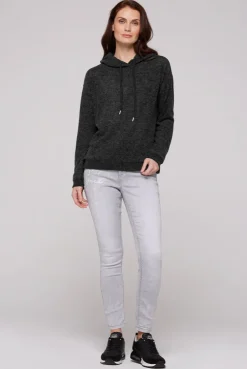 CAMP DAVID & SOCCX Basic Hoodie aus Flauschstrick black Online