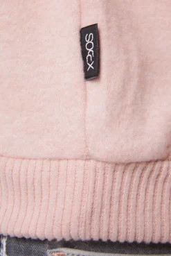 CAMP DAVID & SOCCX Basic Hoodie aus Flauschstrick rose blush roseblush Flash Sale