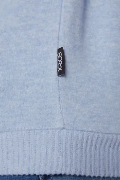 CAMP DAVID & SOCCX Basic Hoodie aus Flauschstrick cool blue coolblue Clearance