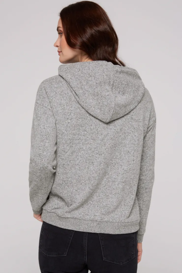 CAMP DAVID & SOCCX Basic Hoodie aus Flauschstrick grey melange greymelange Shop