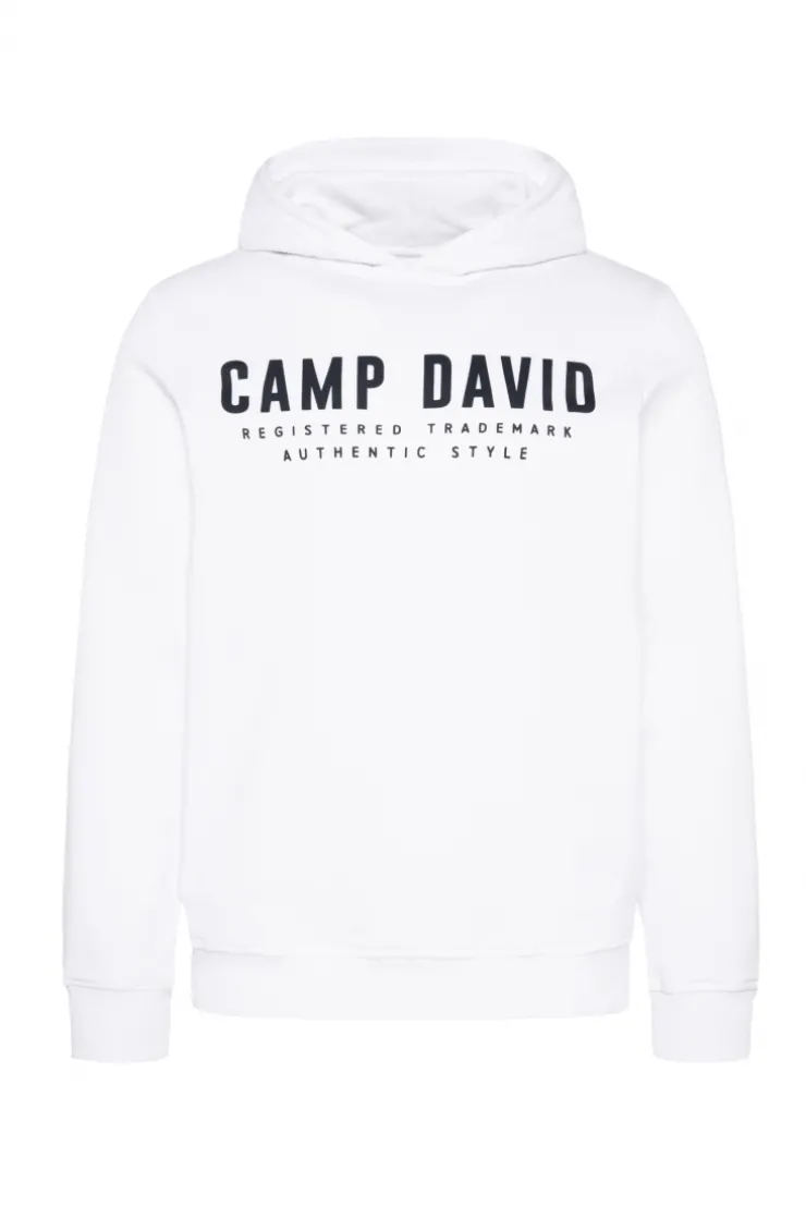 CAMP DAVID & SOCCX Basic Hoodie mit Logo Print opticwhite Shop