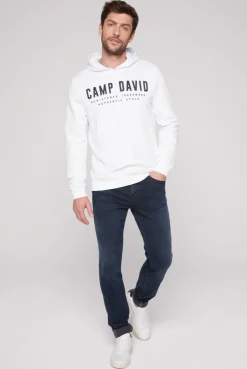 CAMP DAVID & SOCCX Basic Hoodie mit Logo Print opticwhite Shop