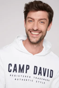 CAMP DAVID & SOCCX Basic Hoodie mit Logo Print opticwhite Shop