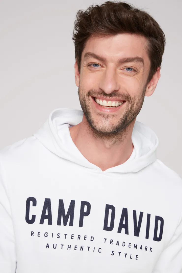 CAMP DAVID & SOCCX Basic Hoodie mit Logo Print opticwhite Shop