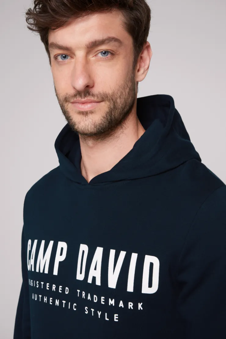 CAMP DAVID & SOCCX Basic Hoodie mit Logo Print blue navy bluenavy Cheap