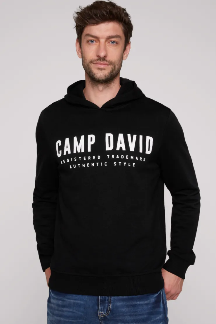 CAMP DAVID & SOCCX Basic Hoodie mit Logo Print black Outlet