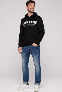 CAMP DAVID & SOCCX Basic Hoodie mit Logo Print black Outlet