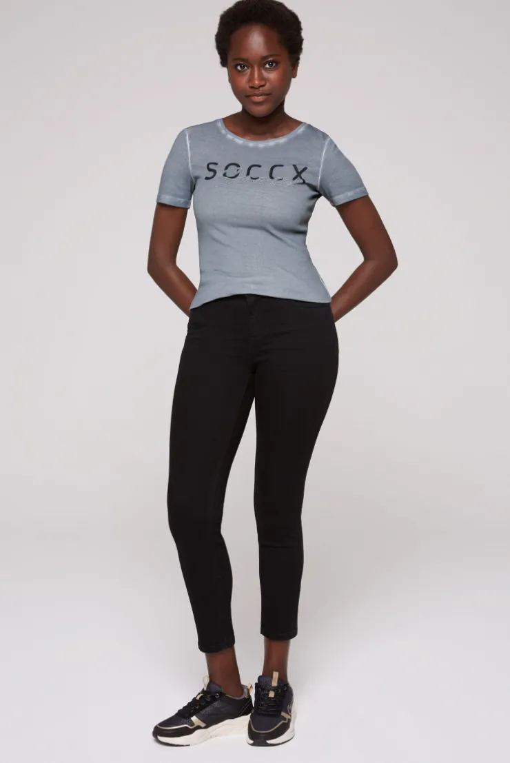 CAMP DAVID & SOCCX Basic Logo T-Shirt Oil Dyed cold grey coldgrey Store