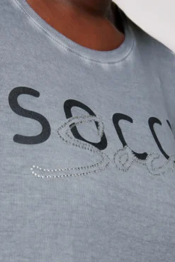 CAMP DAVID & SOCCX Basic Logo T-Shirt Oil Dyed cold grey coldgrey Store