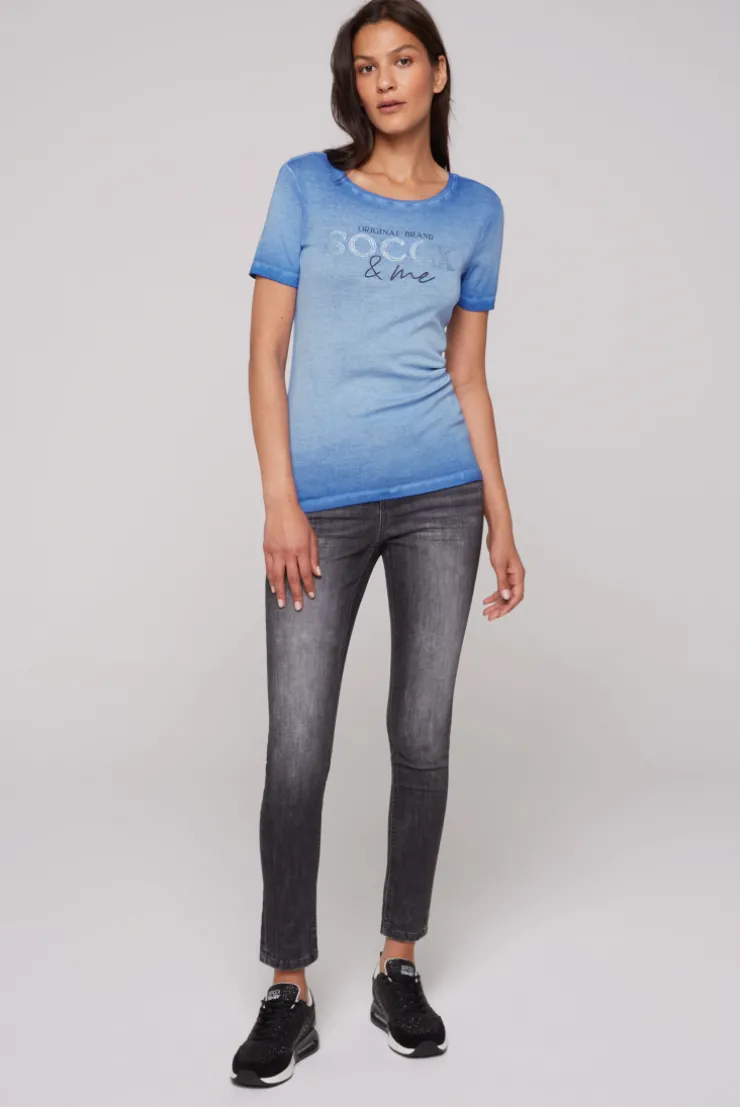 CAMP DAVID & SOCCX Basic Logo T-Shirt Oil Dyed vividblue Best Sale