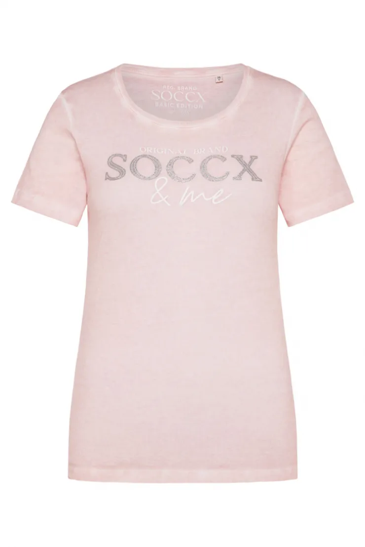CAMP DAVID & SOCCX Basic Logo T-Shirt Oil Dyed rose blush roseblush Best