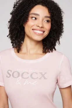 CAMP DAVID & SOCCX Basic Logo T-Shirt Oil Dyed rose blush roseblush Best