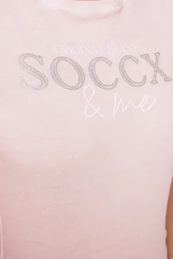CAMP DAVID & SOCCX Basic Logo T-Shirt Oil Dyed rose blush roseblush Best