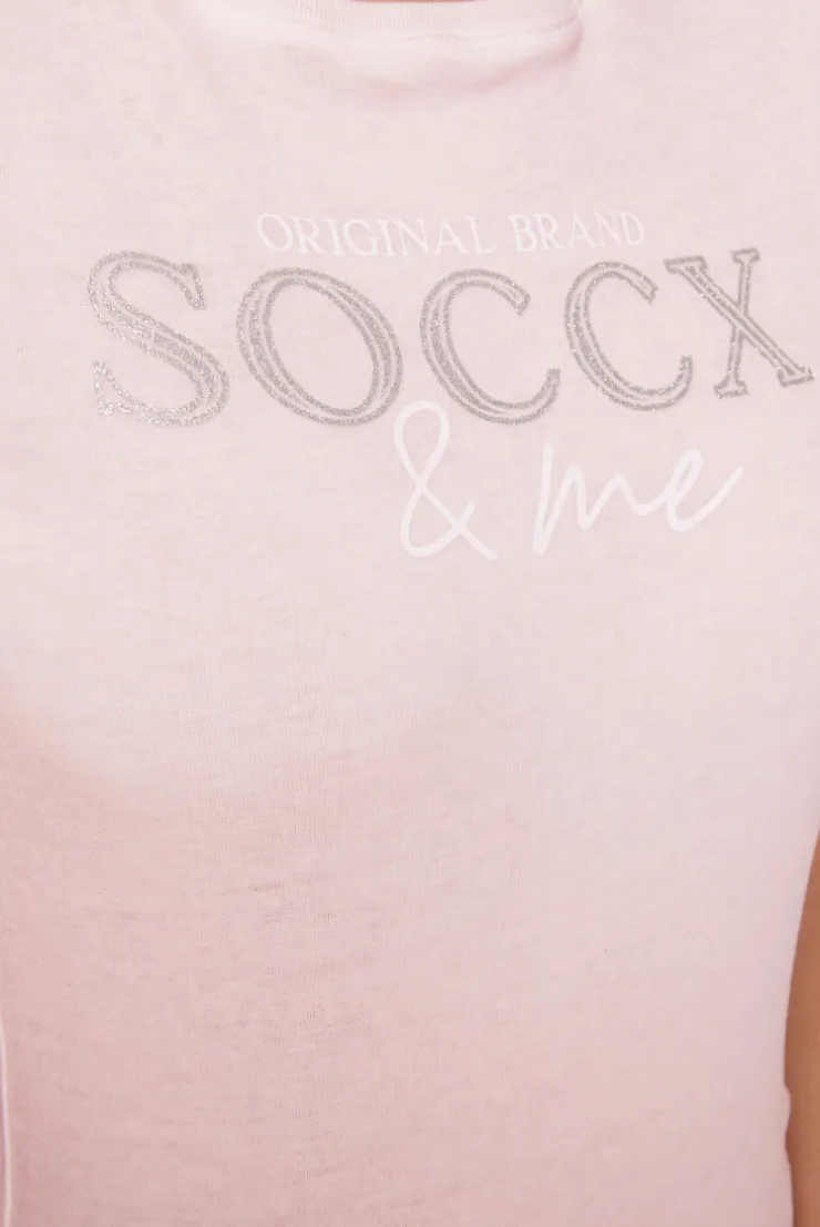 CAMP DAVID & SOCCX Basic Logo T-Shirt Oil Dyed rose blush roseblush Best
