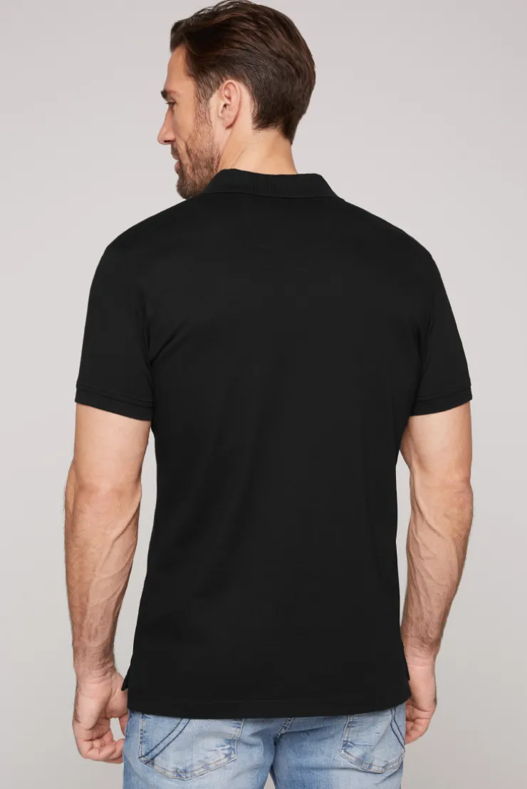 CAMP DAVID & SOCCX Basic Pikee-Polo mit Logo-Stickerei black Hot