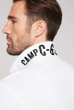 CAMP DAVID & SOCCX Basic Pikee-Polo mit Logo-Stickerei opticwhite Hot