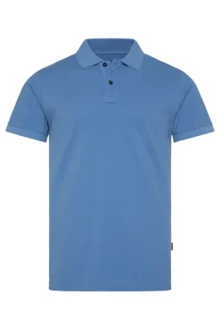 CAMP DAVID & SOCCX Basic Pikee-Polo mit Trikotkragen sky blue skyblue New