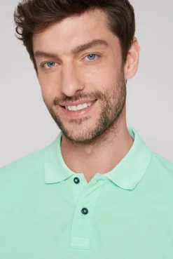 CAMP DAVID & SOCCX Basic Pikee-Polo mit Trikotkragen sun aqua sunaqua Sale