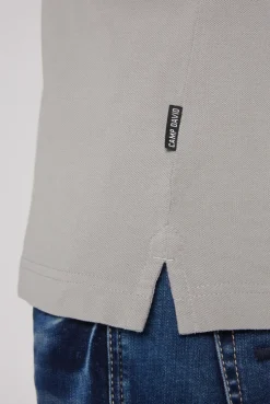 CAMP DAVID & SOCCX Basic Pikee-Polo mit Trikotkragen polo grey pologrey Hot