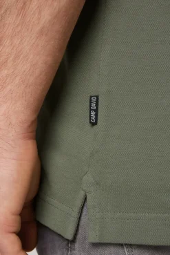 CAMP DAVID & SOCCX Basic Pikee-Polo mit Trikotkragen green olive greenolive Online