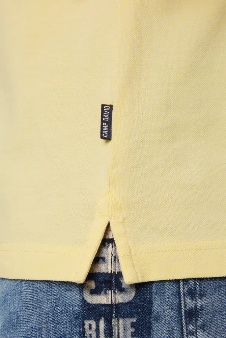 CAMP DAVID & SOCCX Basic Pikee-Polo mit Trikotkragen sun Hot