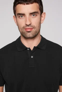 CAMP DAVID & SOCCX Basic Pikee-Polo mit Trikotkragen black Best