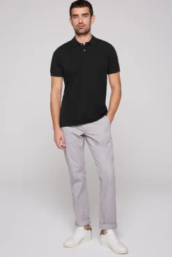 CAMP DAVID & SOCCX Basic Pikee-Polo mit Trikotkragen black Clearance
