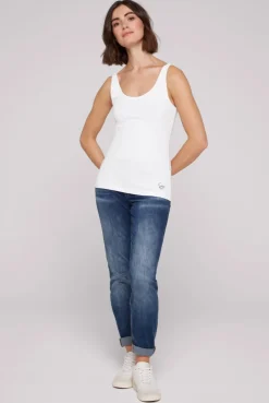 CAMP DAVID & SOCCX Basic Top mit Mini Logo Print opticwhite Clearance