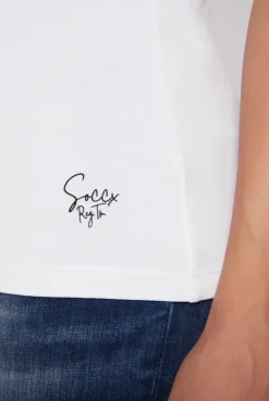 CAMP DAVID & SOCCX Basic Top mit Mini Logo Print opticwhite Clearance