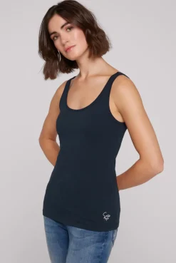 CAMP DAVID & SOCCX Basic Top mit Mini Logo Print blue navy bluenavy Shop