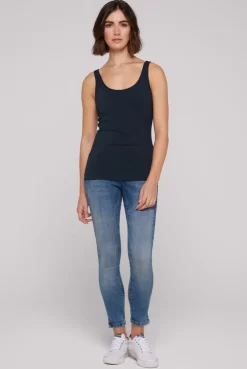 CAMP DAVID & SOCCX Basic  Top mit  Mini Logo Print blue navy bluenavy Shop