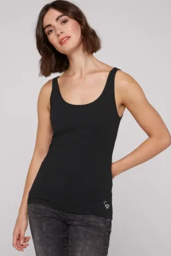 CAMP DAVID & SOCCX Basic Top mit Mini Logo Print black Store