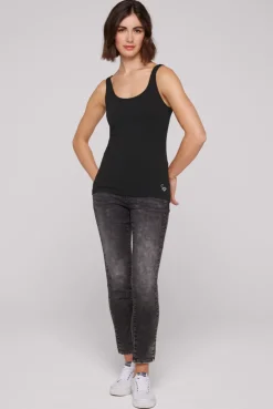 CAMP DAVID & SOCCX Basic Top mit  Mini Logo Print black Fashion