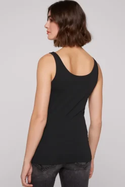 CAMP DAVID & SOCCX Basic Top mit  Mini Logo Print black Fashion