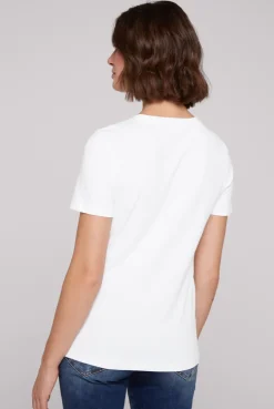CAMP DAVID & SOCCX Basic T-Shirt mit Logo Print opticwhite Cheap