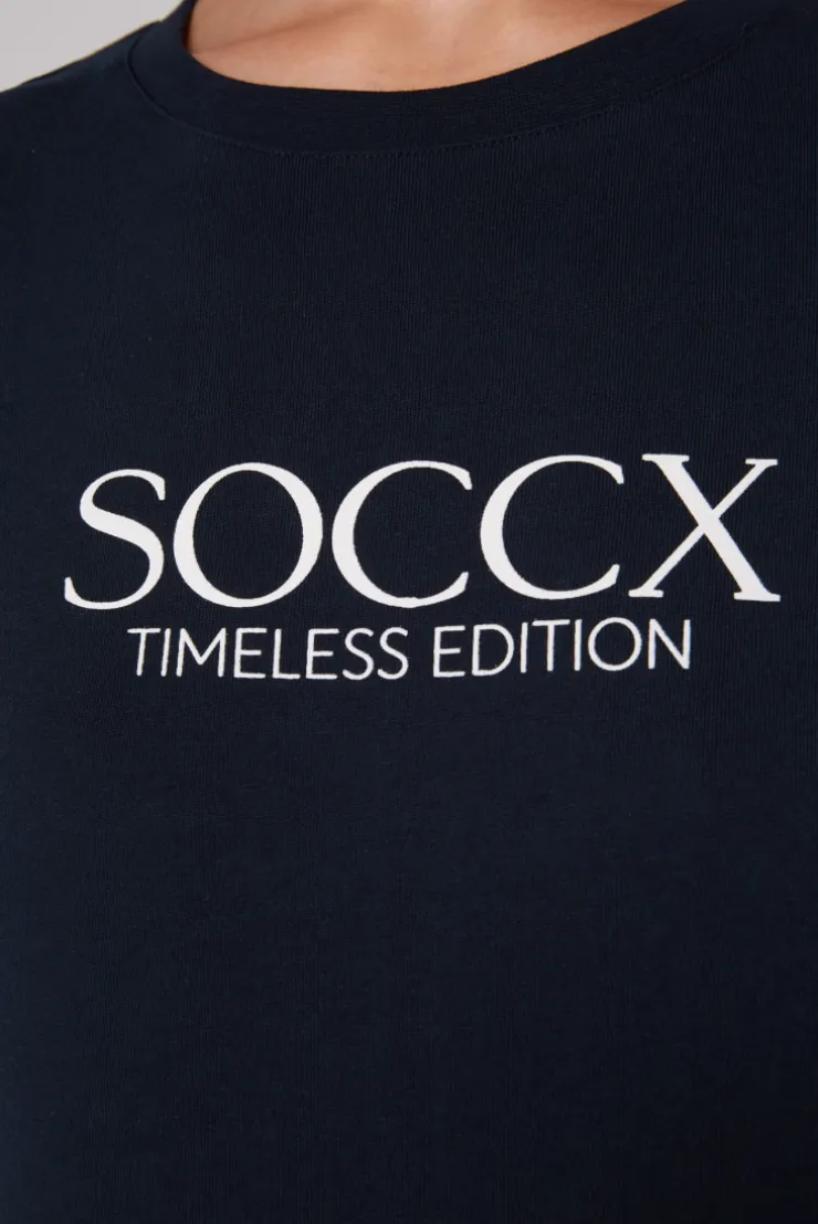 CAMP DAVID & SOCCX Basic T-Shirt mit Logo Print blue navy bluenavy Best Sale