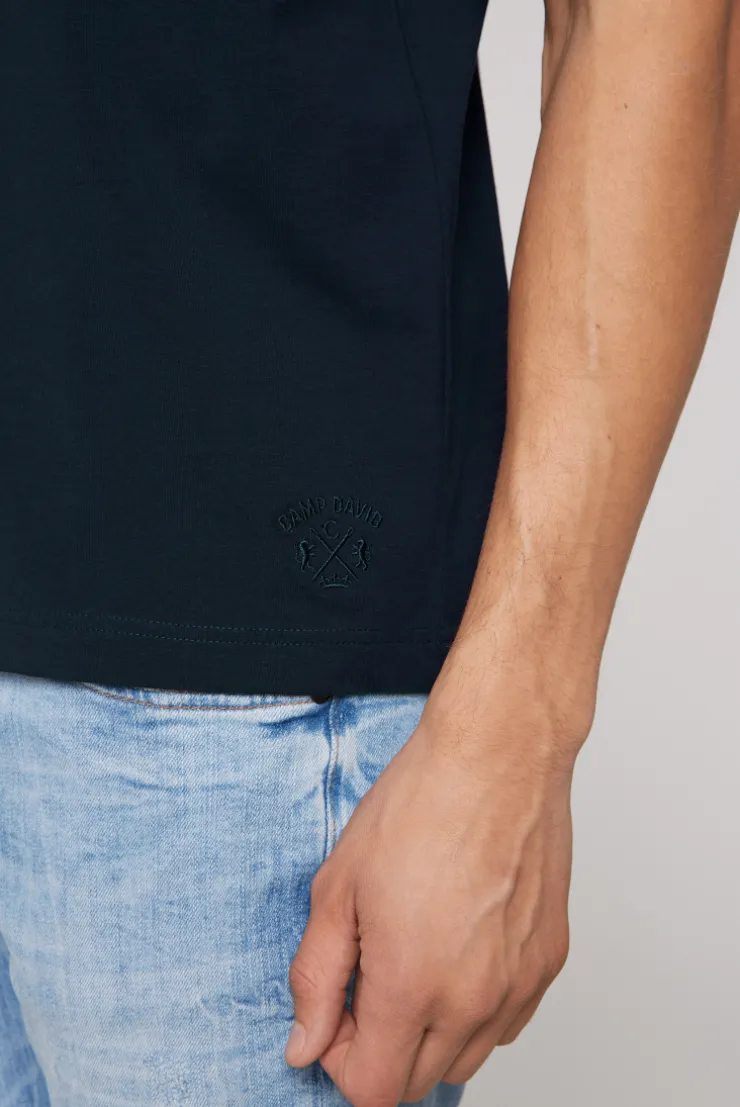 CAMP DAVID & SOCCX Basic T-Shirt mit Rundhalsausschnitt, Doppelpack blue navy / blue navy bluenavy Best Sale