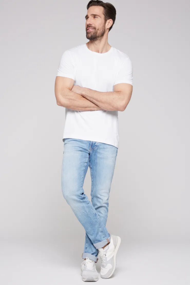 CAMP DAVID & SOCCX Basic T-Shirt mit Rundhalsausschnitt, Doppelpack optic white / optic white opticwhite Hot