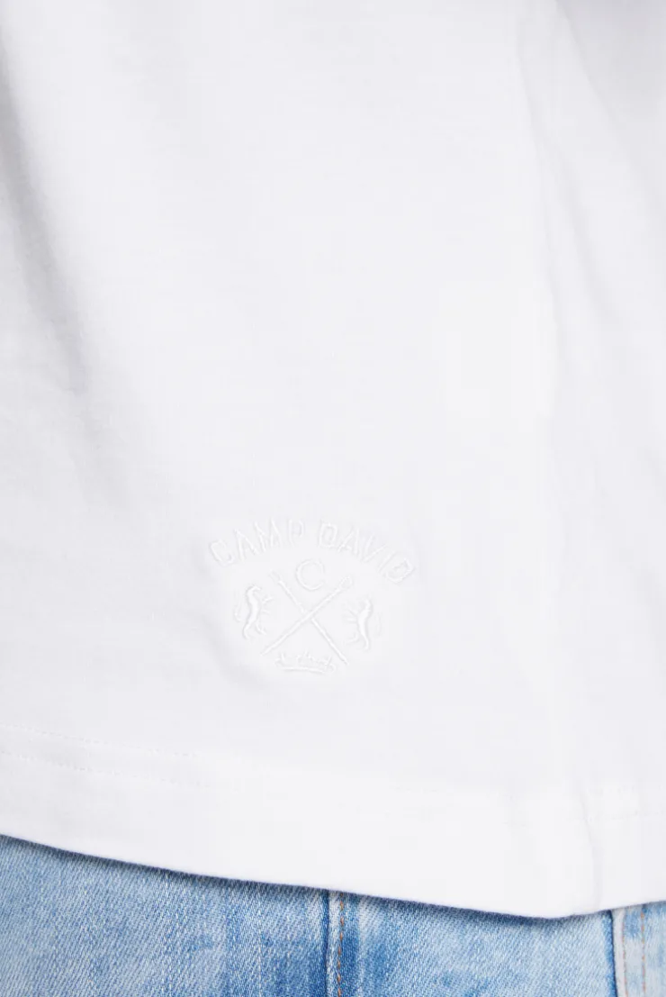 CAMP DAVID & SOCCX Basic T-Shirt mit Rundhalsausschnitt, Doppelpack optic white / optic white opticwhite Hot